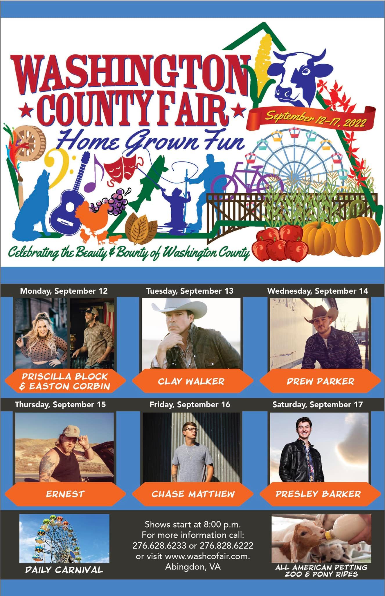 Washington County, Virginia Fair reveals 2022 concert lineup 99.3 The X