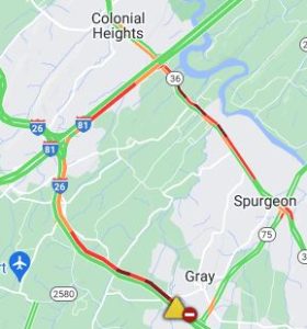 BIG RIG PROBLEMS: 18-wheeler turnover causes gridlock on Interstates 26 and 81