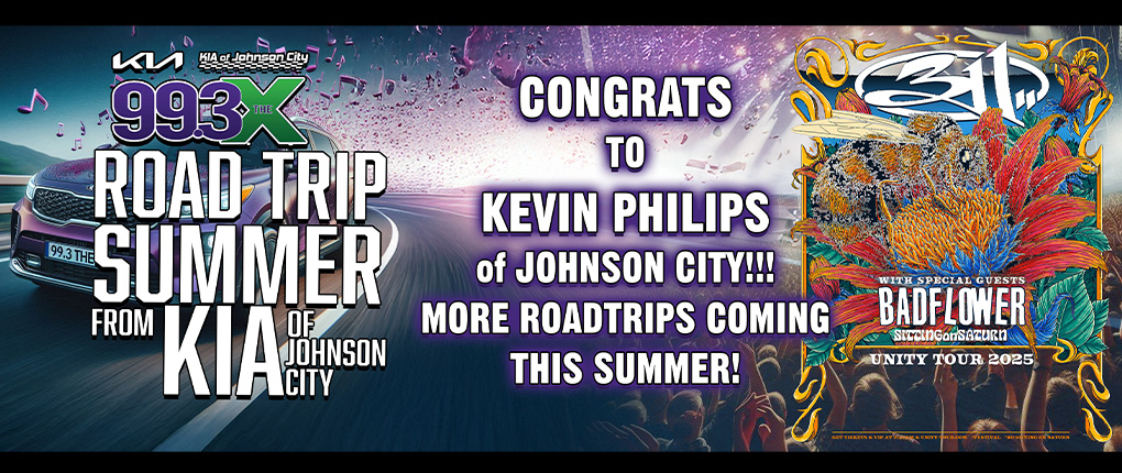 CONGRATS TO KEVIN PHILLIPS OF JOHNSON CITY. MORE ROAD TRIPS ON THE WAY!!!!!!