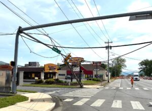 Elizabethton intersection shut down for hours after dump truck incident