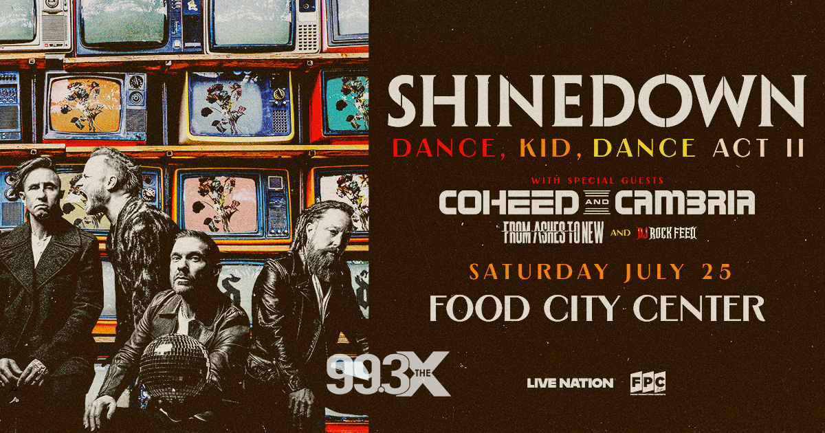 Shinedown at Thompson-Boling Arena Food City Center July 25th